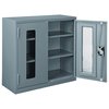 Global Industrial Assembled Clear View Wall Storage Cabinet, 30x12x30, Gray 270019GY